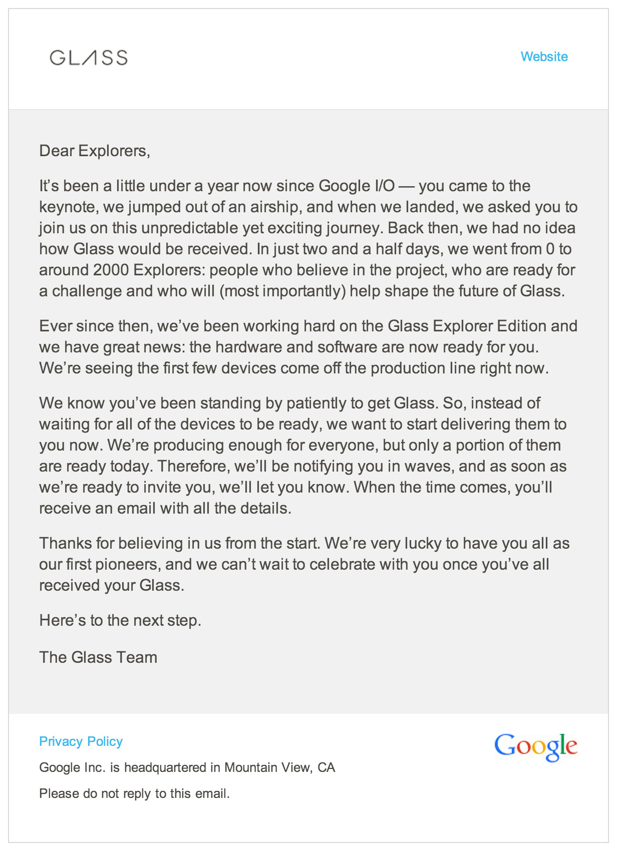 Carta Google Glass