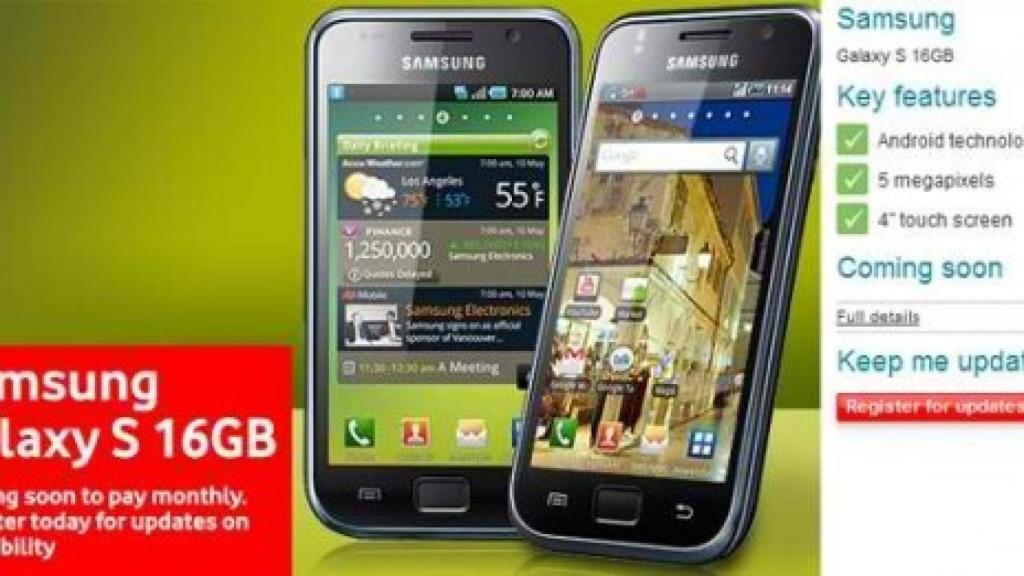 Samsung Galaxy S acercándose a España