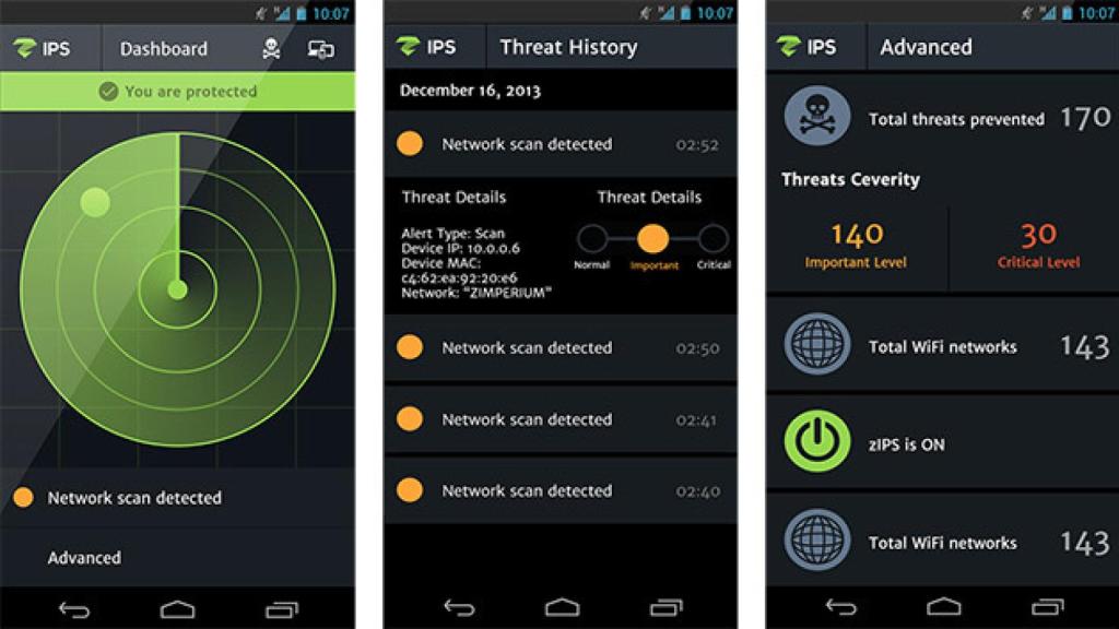 zIPS protege tu Android de ataques de toda clase mientras aprende de el