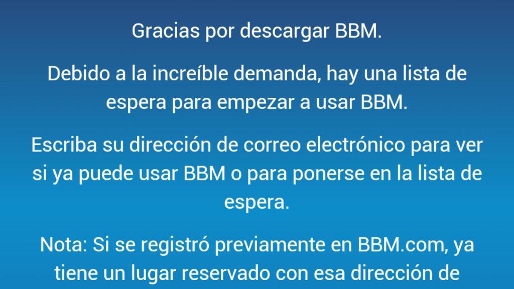 TRUCO: Cómo saltarse la lista de espera para probar BlackBerry Messenger para Android