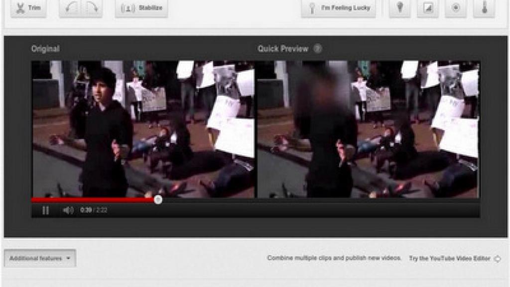 youtube difuminado caras