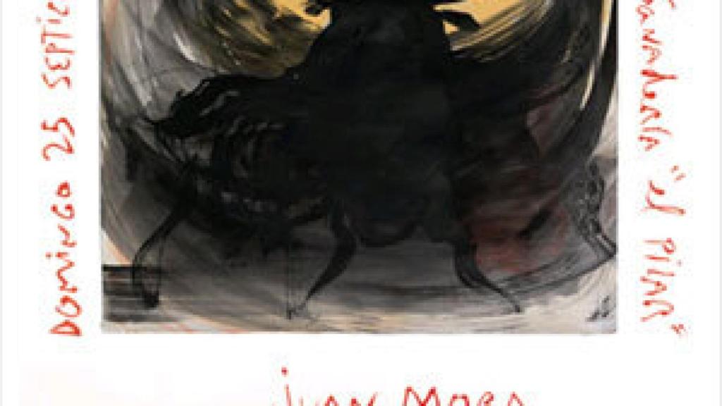 Image: Barceló pinta el cartel del funeral del toreo en Barcelona