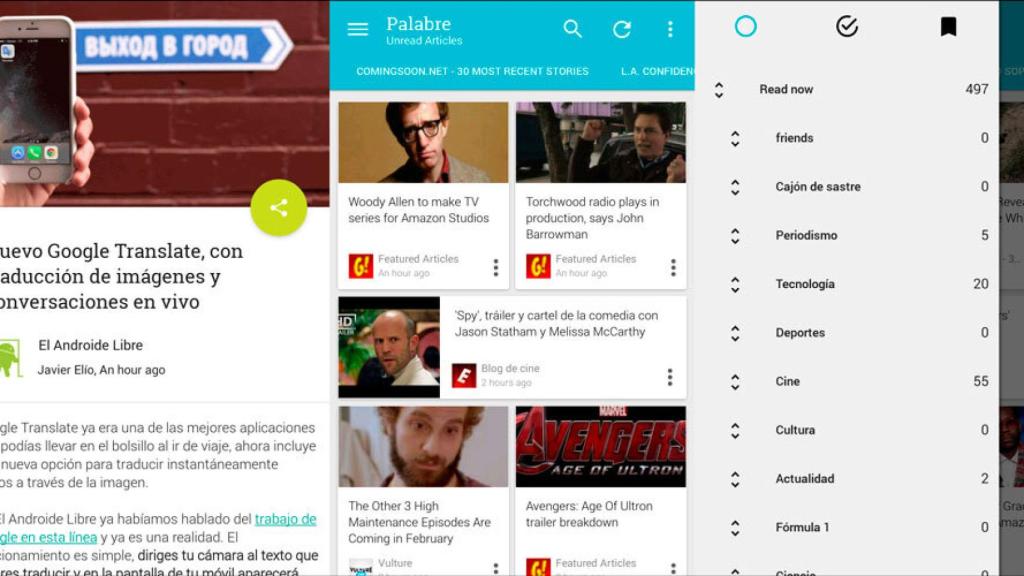 Palabre, un completo lector de RSS y con el mejor diseño