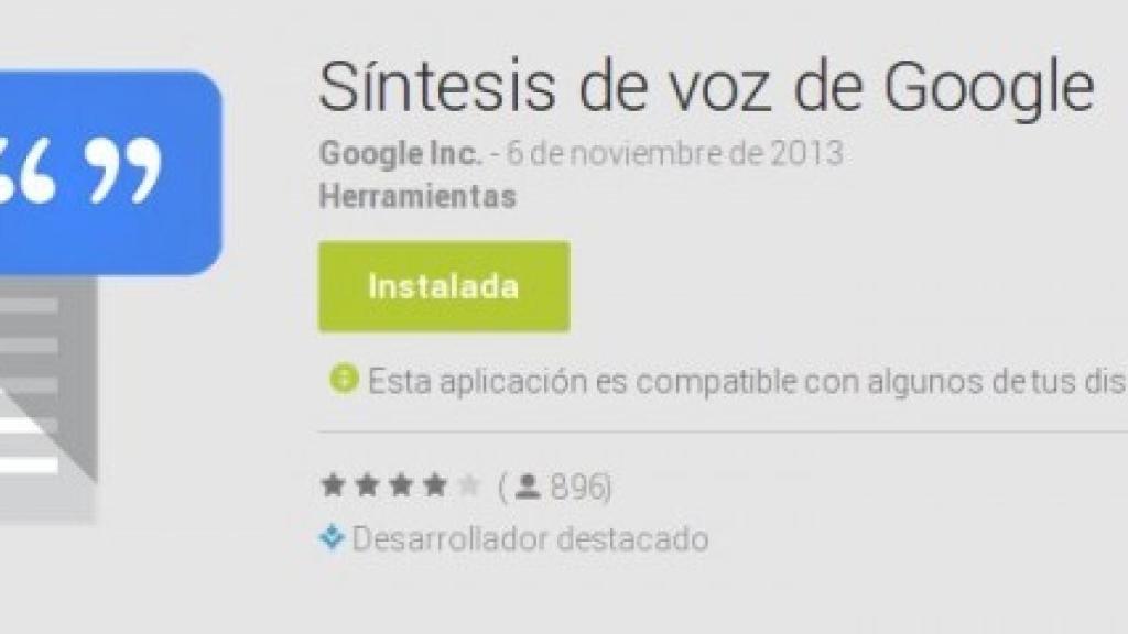 La app de síntesis de voz de Android llega a Google Play