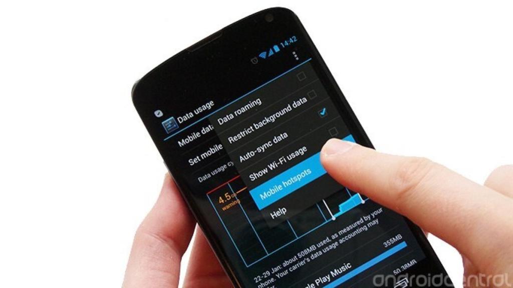 Comparte tu conexión de datos como Punto de Acceso Móvil para reducir el consumo del Tethering