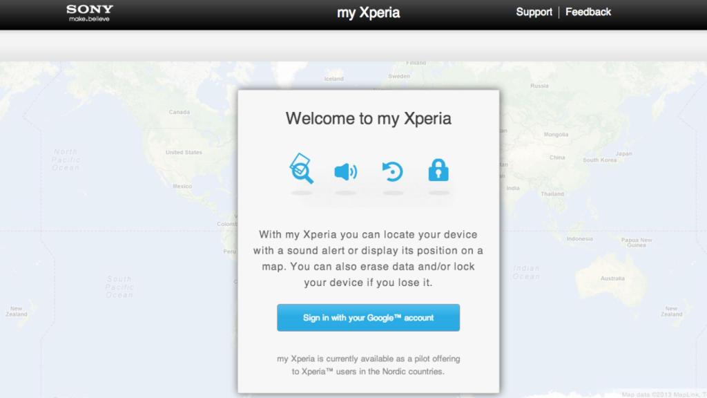 Sony lanza «my Xperia»: localiza y protege tu teléfono