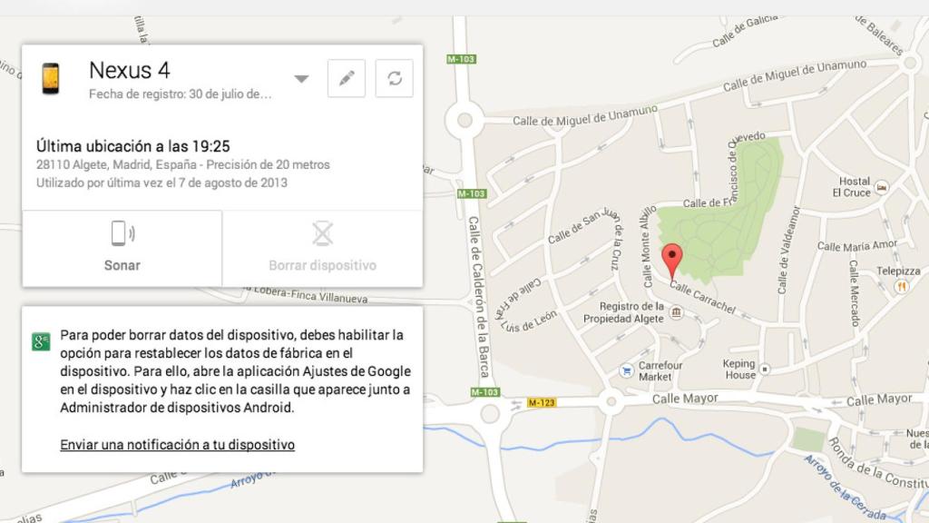 Ya disponible la web de Administrador de Dispositivos Android para localizar y borrar los datos de tu Android
