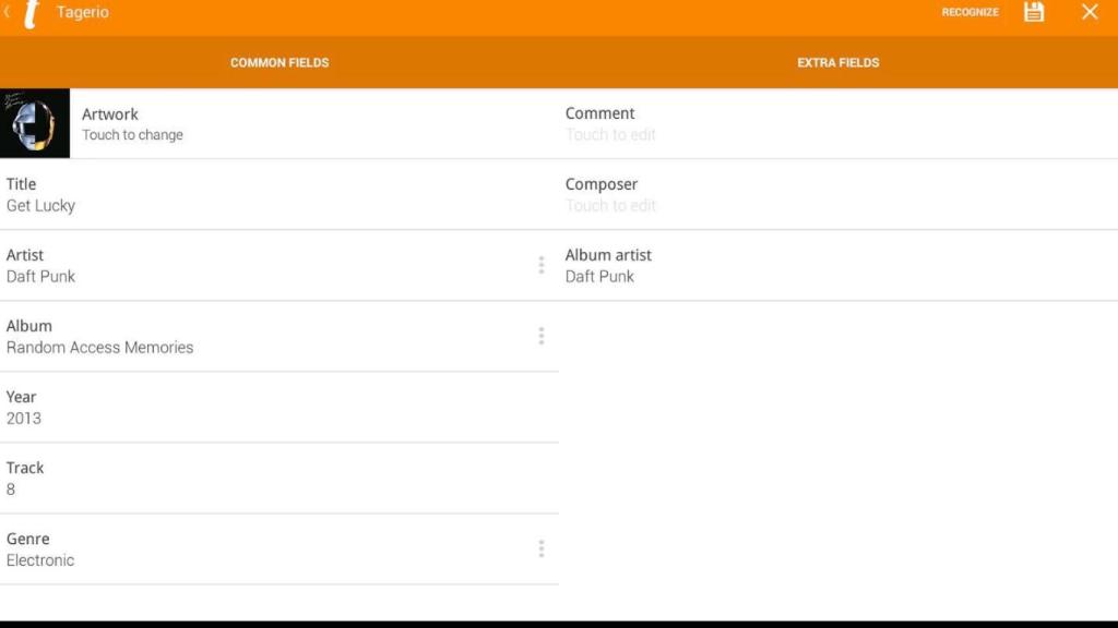 Edita toda la información de tu biblioteca musical con Tagerio