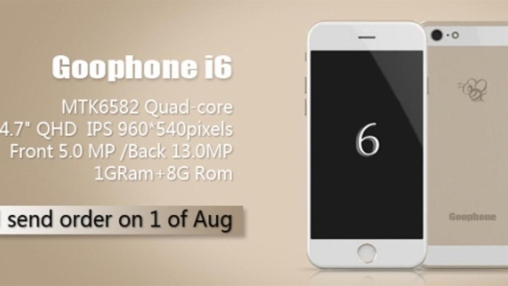 GooPhone i6: el clon del iPhone 6 con Android ya es oficial