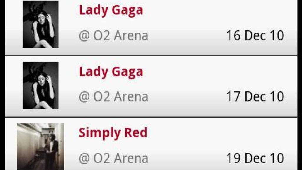 No te pierdas ni un concierto más gracias a tu Android