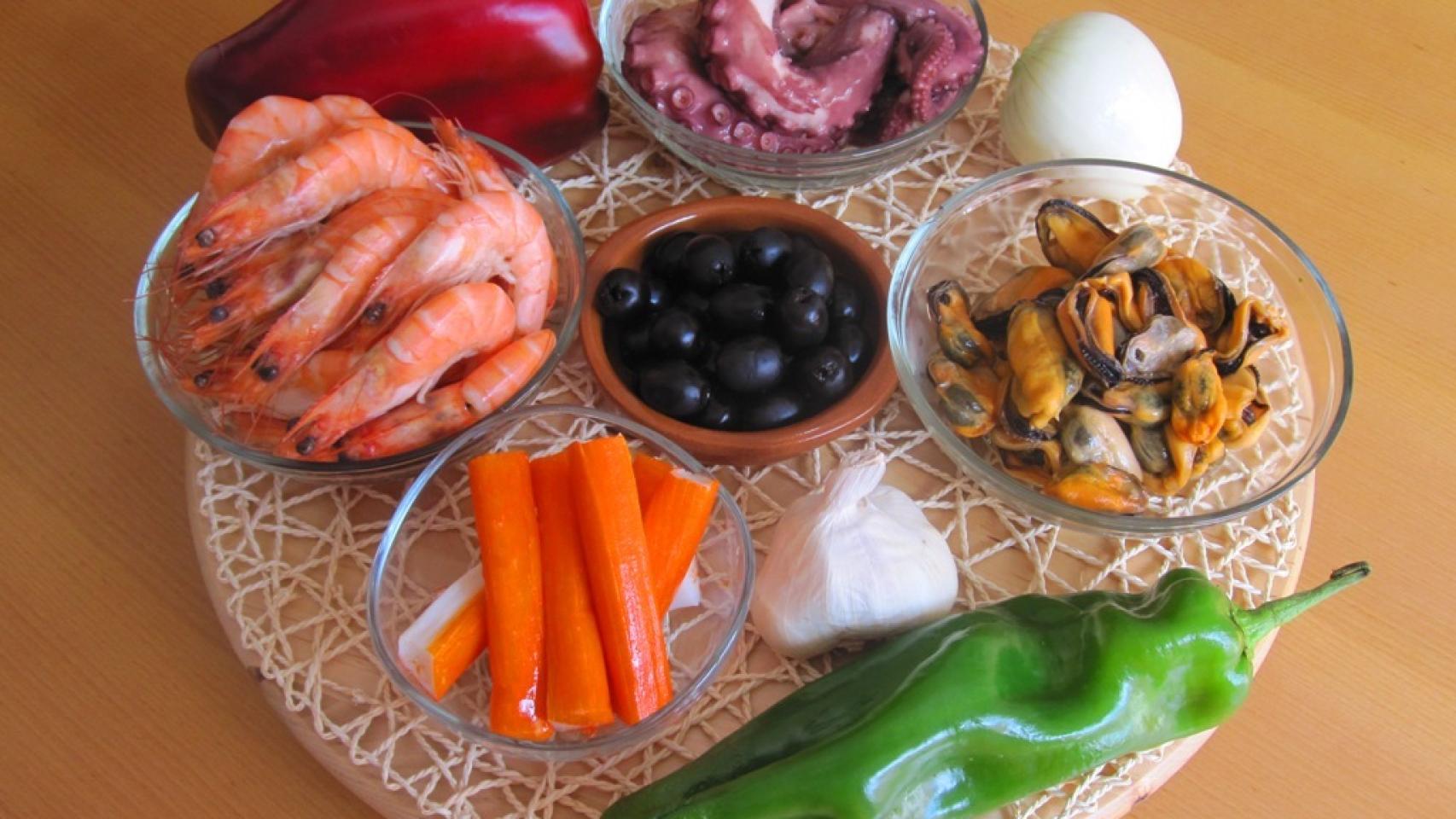 Salpicón de marisco, receta ligera 1