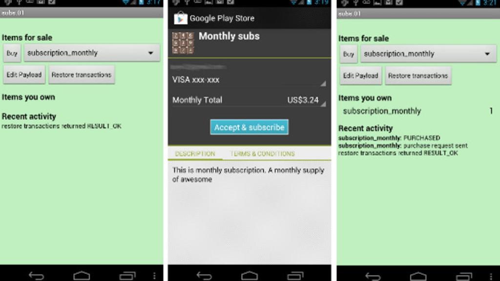 Google Play ya permite periodos de prueba en las apps con subscripciones