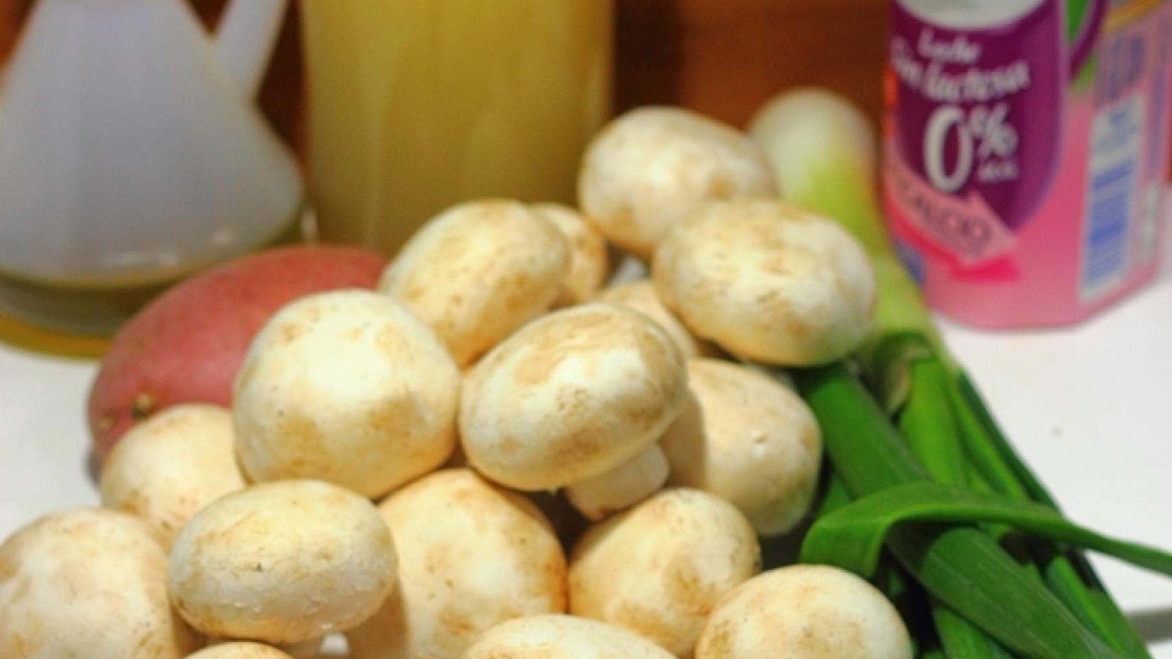 Crema de champiñones ligera Ingredientes