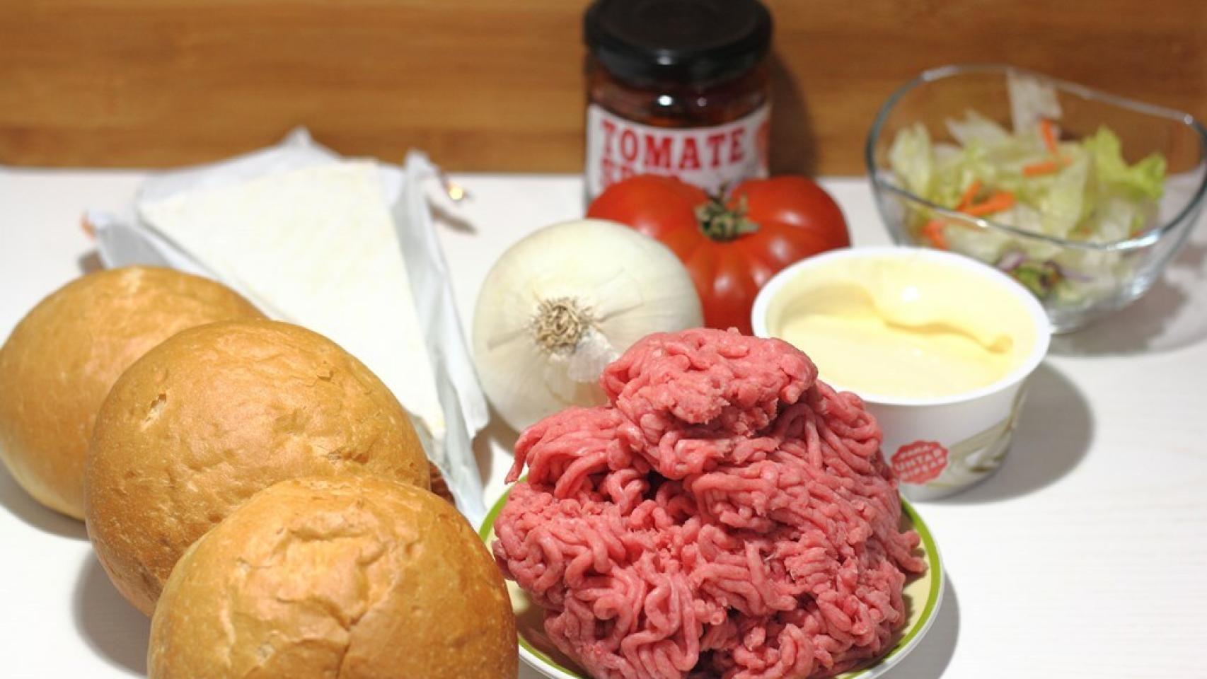 Hamburguesa con tomate seco y queso Brie Ingredientes