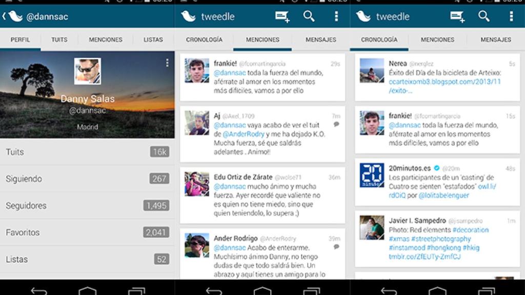 Tweedle 2.0 para Twitter: Renovación total, interfaz impecable y funcionamiento exquisito