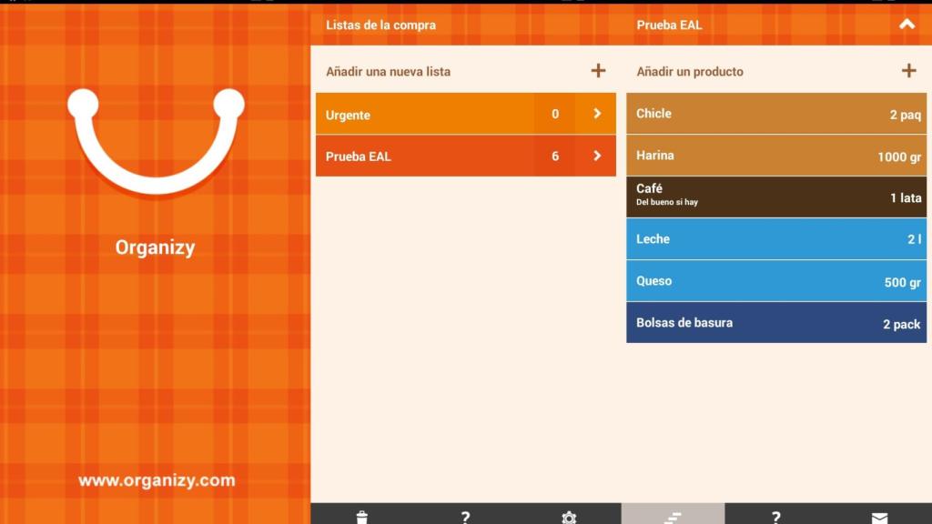 Organiza tu lista de la compra con Organizy Tote Bag para Android