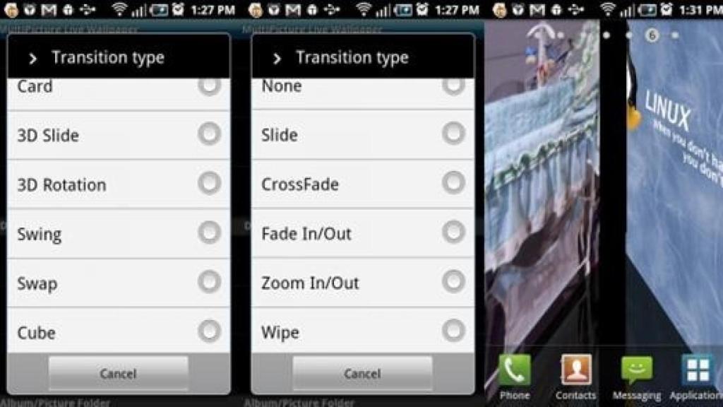 Consigue un impresionante fondo de pantalla con Multipicture Live Wallpaper