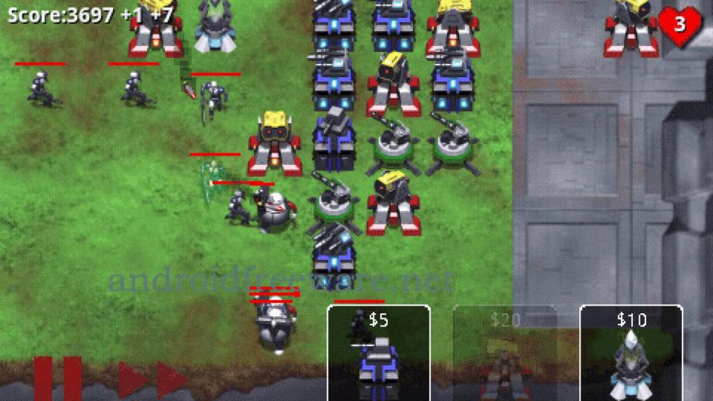 Robo defense, coloca tus torres y defiende el terreno