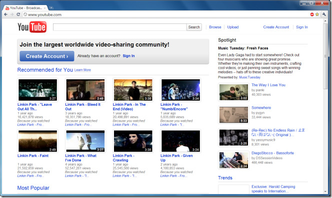 Chrome a toda pantalla