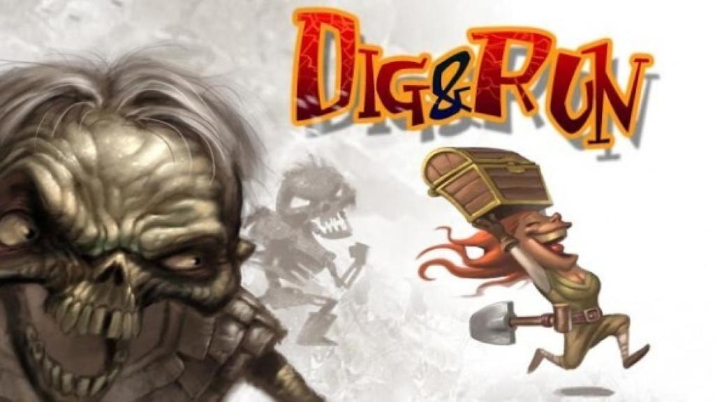 Los zombies no están muy contentos de que cojas sus tesoros en Dig&Run