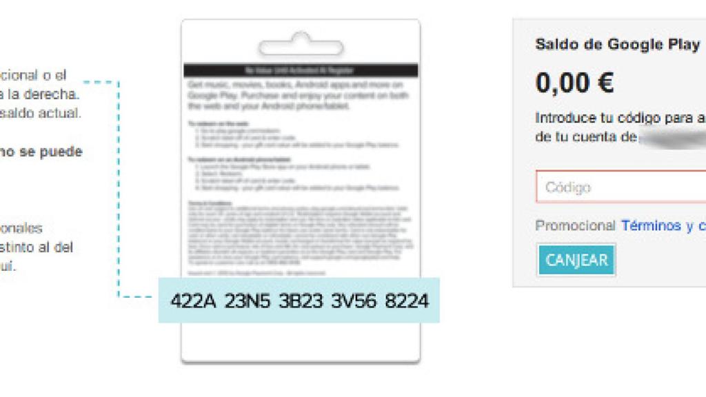 Ya es posible canjear las tarjetas regalo de Google Play en España