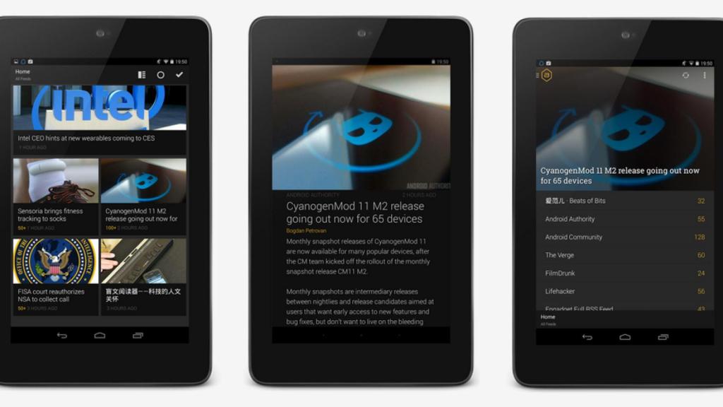 Amber, un gran lector RSS con interfaz Holo y compatible con Feedly