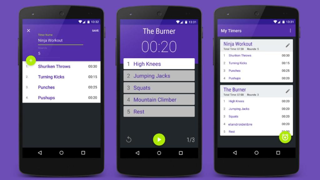Chrono List, un precioso temporizador de intervalos para tus sesiones de ejercicio