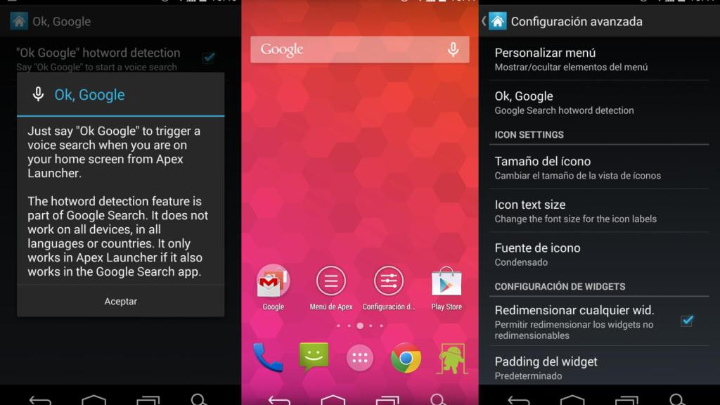Apex Launcher 2.4 añade iconos dinámicos y soporte para «OK Google»