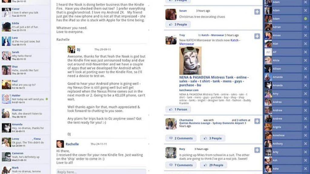 Facedroid, Facebook optimizado para tablets