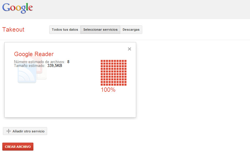 Paso 1 (Google Takeout)