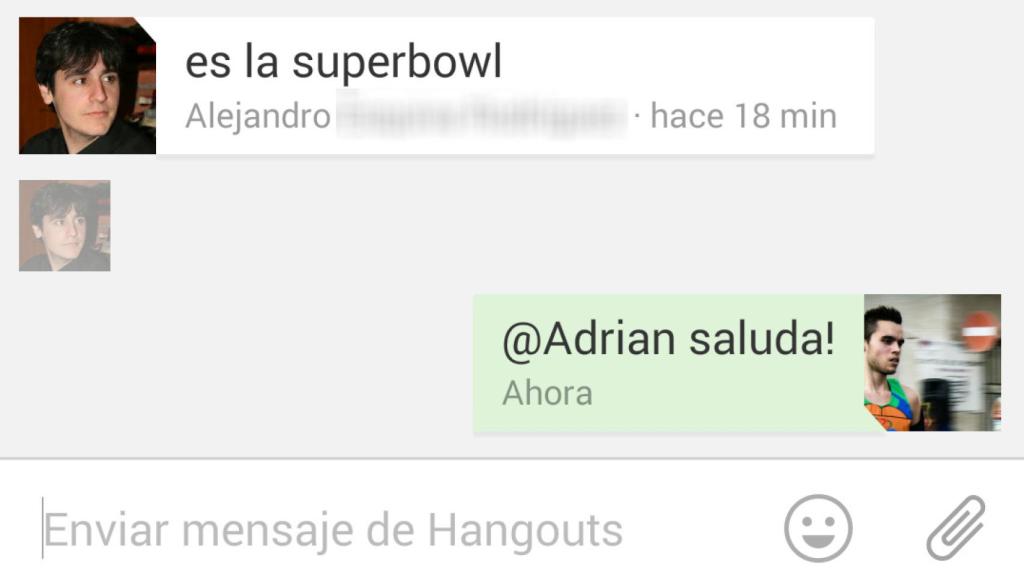 Menciona a alguien específico en un grupo de Hangouts con este sencillo truco