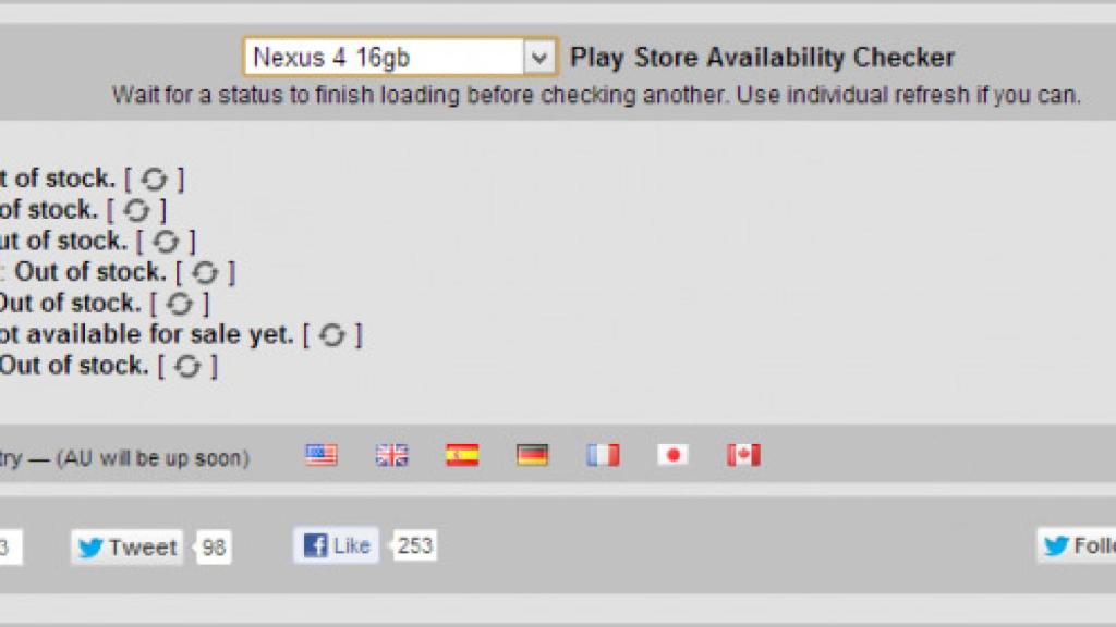 Comprueba automáticamente si hay stock de Nexus 4, 7 y 10 en la Play Store