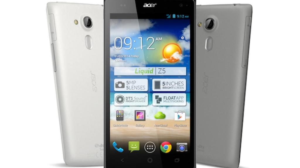 Acer anuncia el Liquid Z5 y las tablets Android Iconia B1, A1-830 para el CES 2014