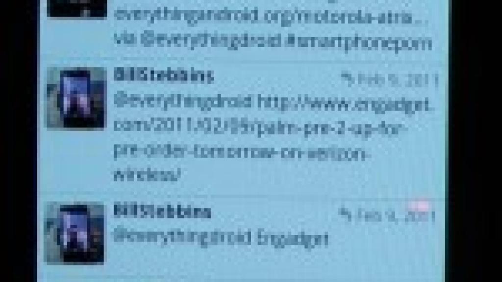 Vistazo rápido a la versión 2.0 de Twitter para Android.