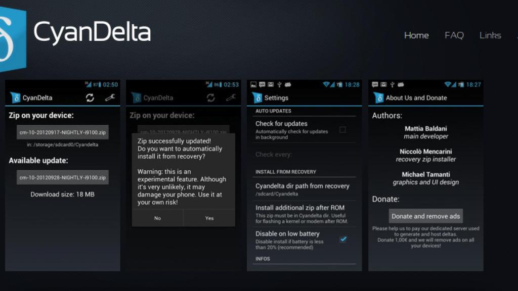 CyanDelta, la forma más rápida de actualizar tu ROM Nightly de CyanogenMod