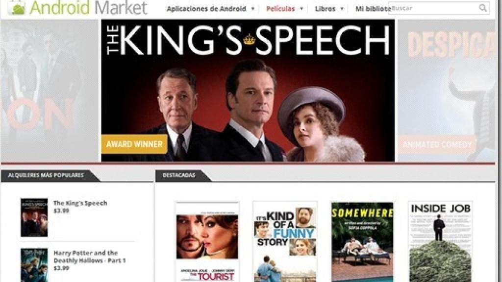 Alquiler de películas online para Android con Google Movies