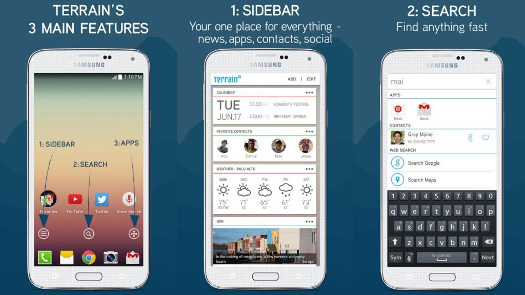 Terrain Home, el launcher inteligente que Samsung podría incorporar en un futuro