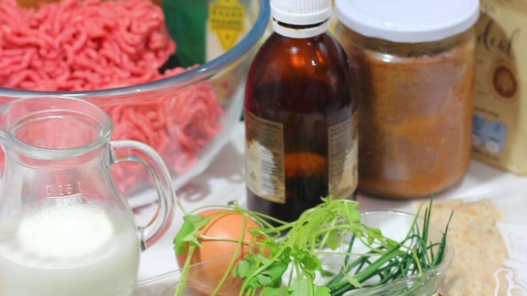 Albóndigas con guisantes - Ingredientes