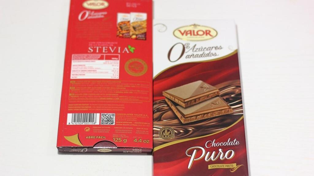 Chocolate Valor sin azúcar con Stevia