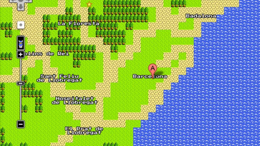 google maps 8 bits