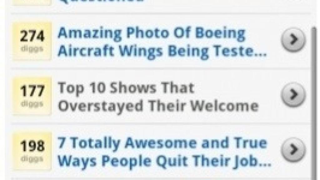 Digg para Android: Todas las noticias relevantes