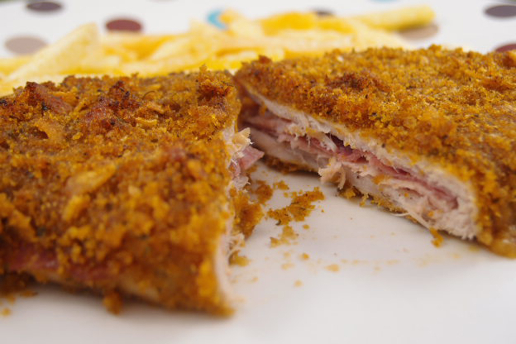 San Jacobos de lomo con empanado crujiente de Corn Flakes