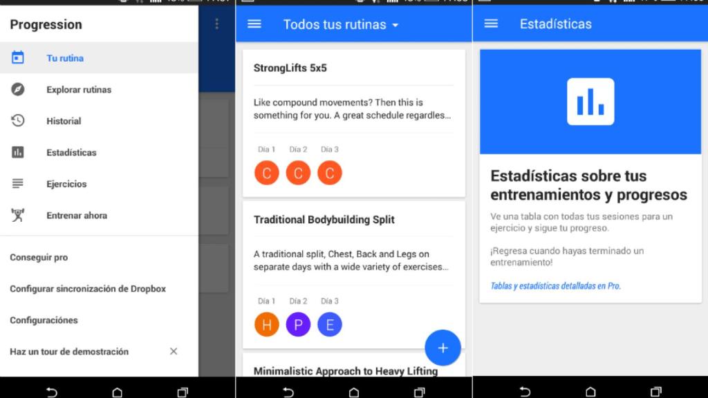 Lleva un control de tu rutina en el gimnasio con Progression