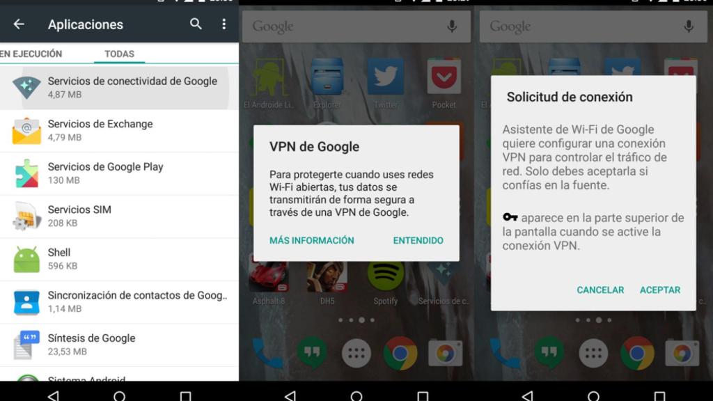 Google VPN para Android permitirá conectarse a WiFis públicas de manera segura