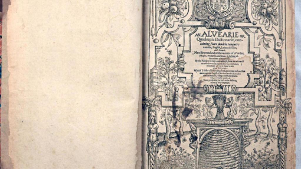 Image: El diccionario que pudo pertenecer a William Shakespeare