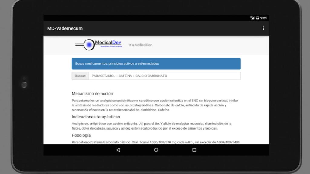 MD-Vademecum, la base de datos médica más completa para Android