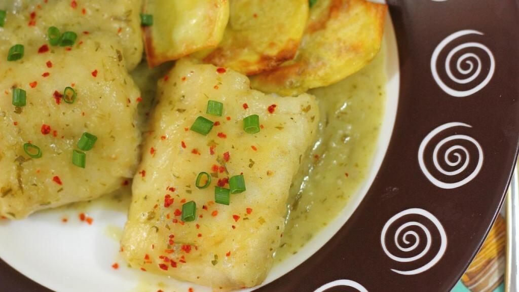 Merluza en salsa verde de sidra