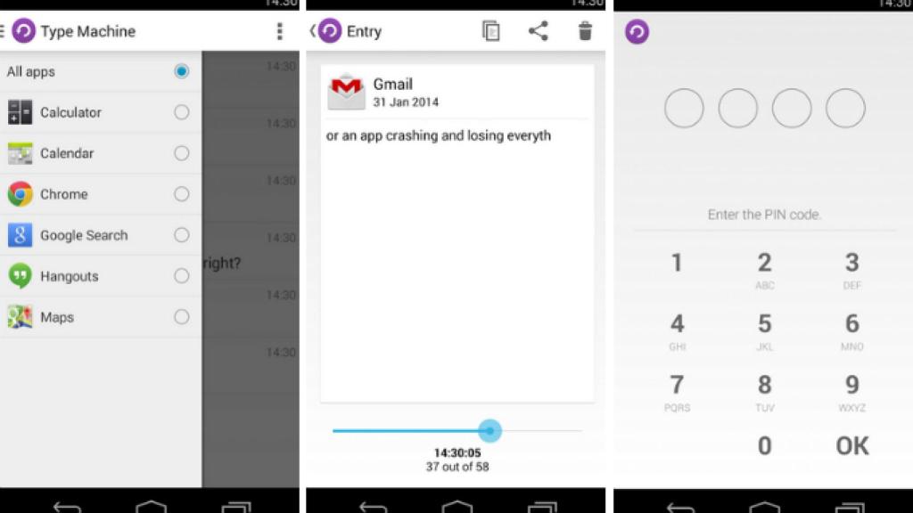 Type Machine guarda todo lo que escribes en tu Android