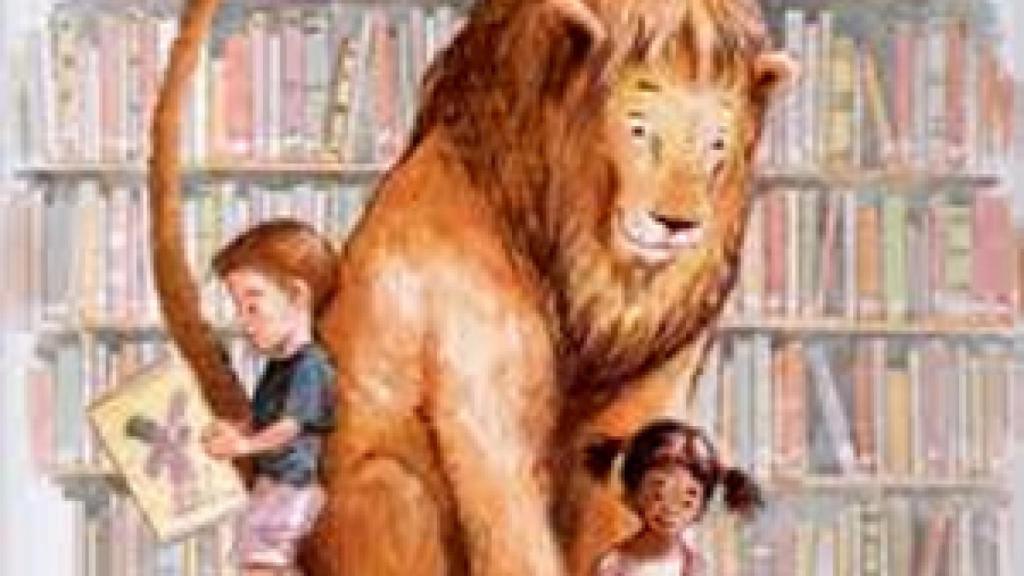 Image: León de biblioteca