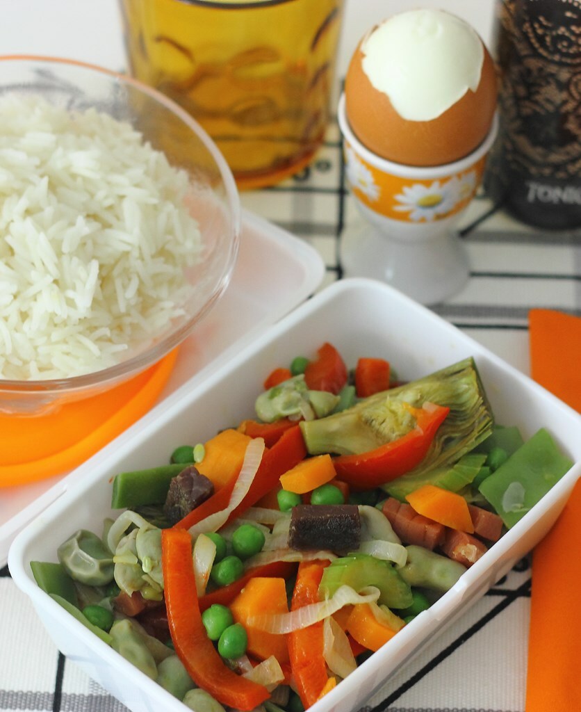 Menestra de verduras con jamón